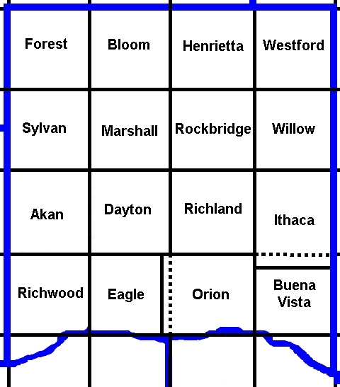 Nov 1860 Richland Co, WI townships